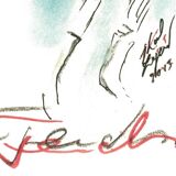 Drawing by karl lagerfeld for fendi