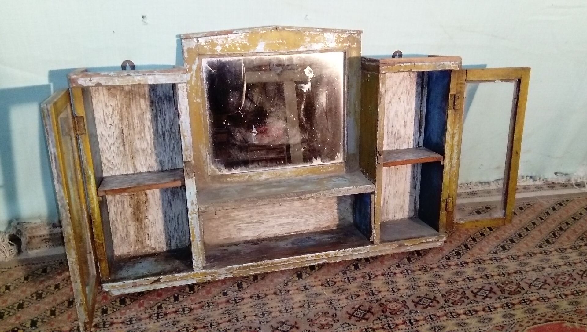 Shelf with mirror