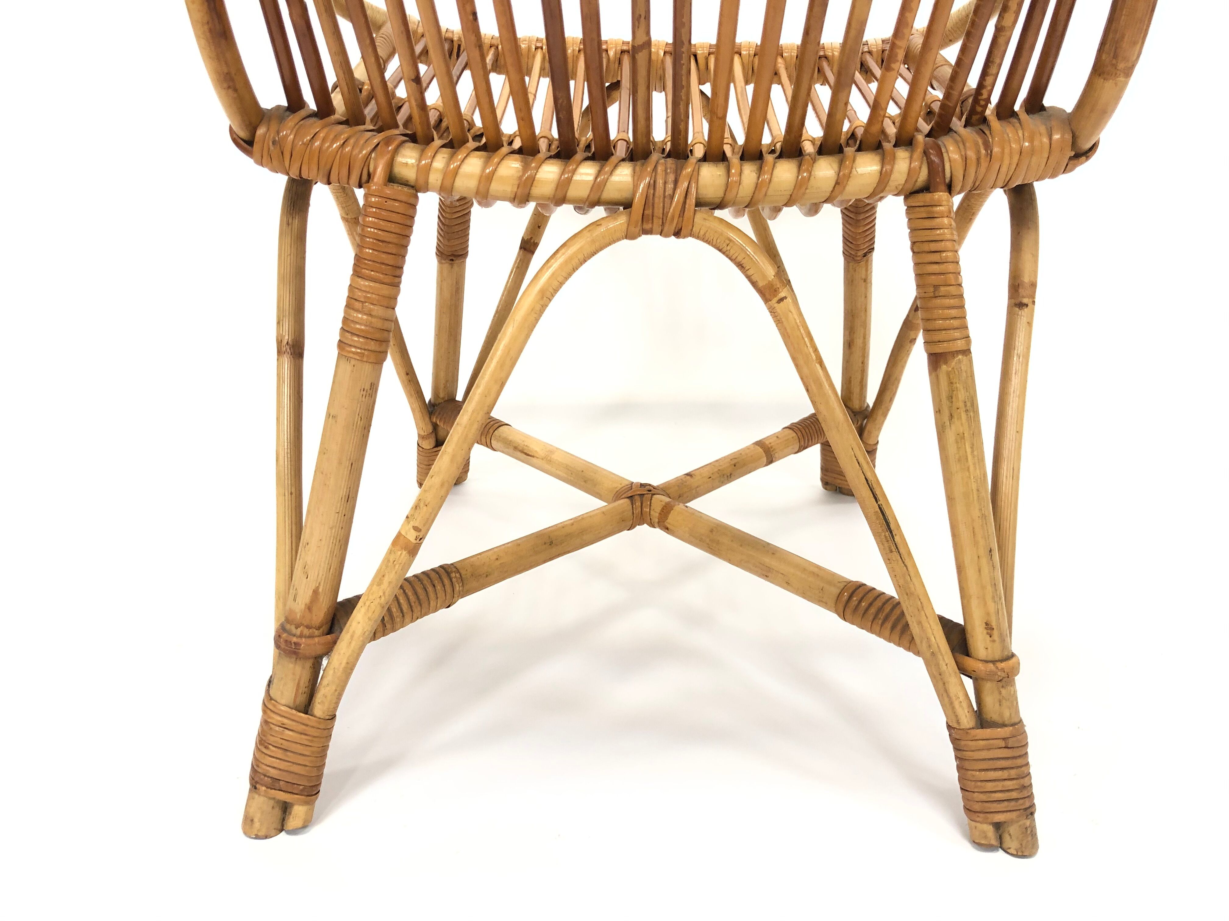 Fauteuil en rotin de Rohe Noordwolde, 1960, Pays-Bas