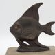 Vintage French Art Deco Fish Book Ends - Marble and Spelter Bookends