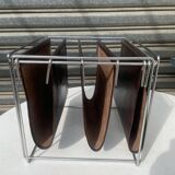 70s Design: Vintage Magazine Rack or Vinyl Record Holder – Max Sauze