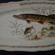 Porcelain fish dish the swallow Mehun on Yèvre L 54.5 cm