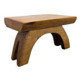 Table basse brutaliste en chêne massif