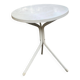 White round tripod bistro table in steel 60cm