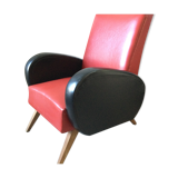 Rock n roll style skai armchair