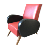 Rock 'n' roll style faux leather armchair