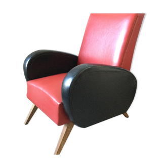 Rock n roll leatherette armchair