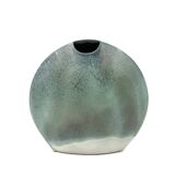 Vase soliflore en céramique bleue, France 1970