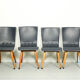 Set of 6 Cor van Os leatherette dining chair model Swing, 1960s