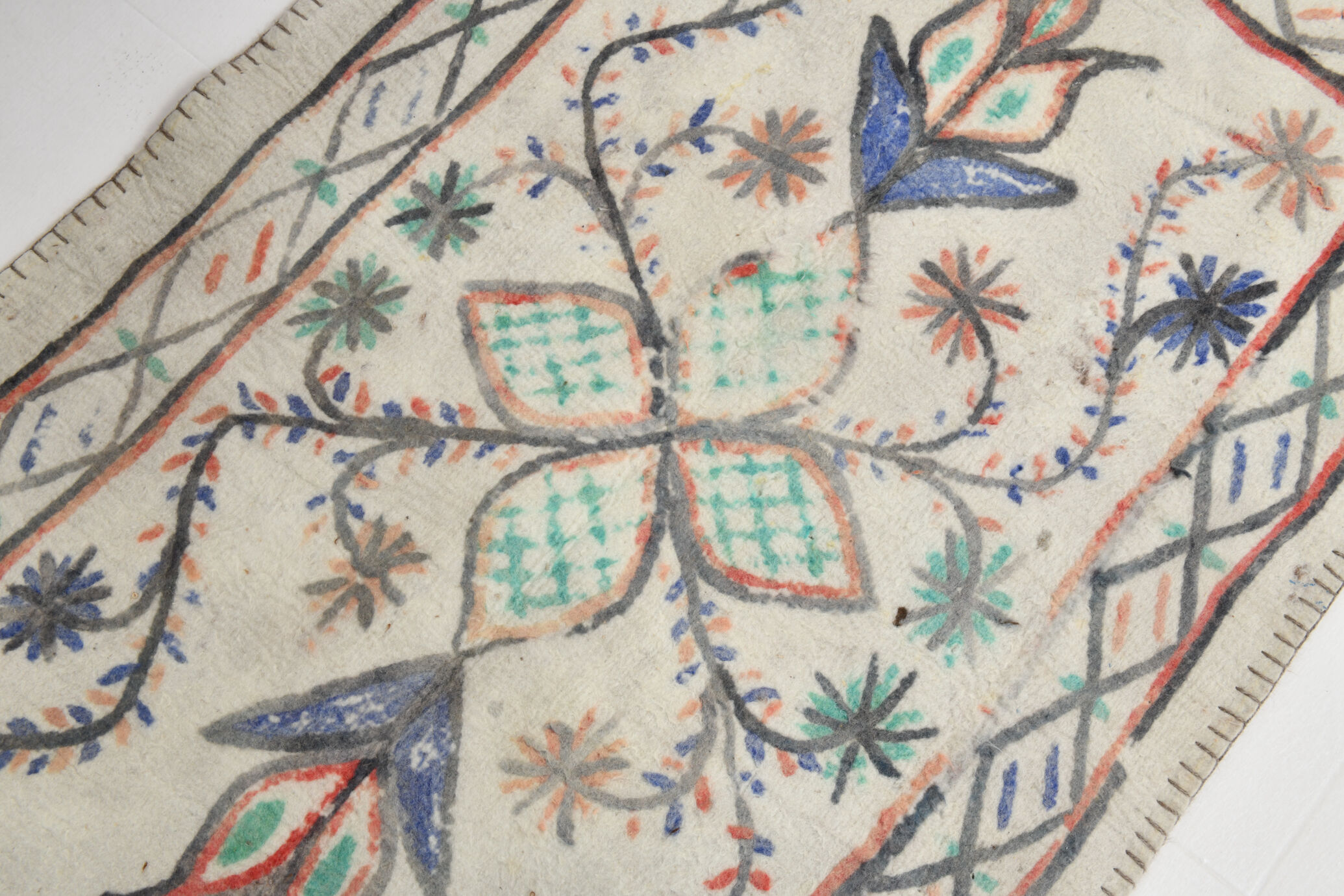 4x6 neutral handmade anatolian turkish rug,	115c192cm