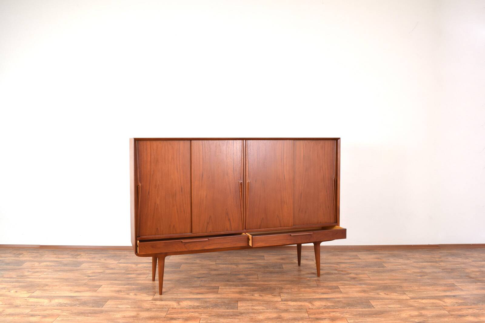 Mid-Century Danish Teak Highboard Model 13 by Gunni Omann for Omann Jun