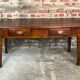 Dark walnut farmhouse table 1900s