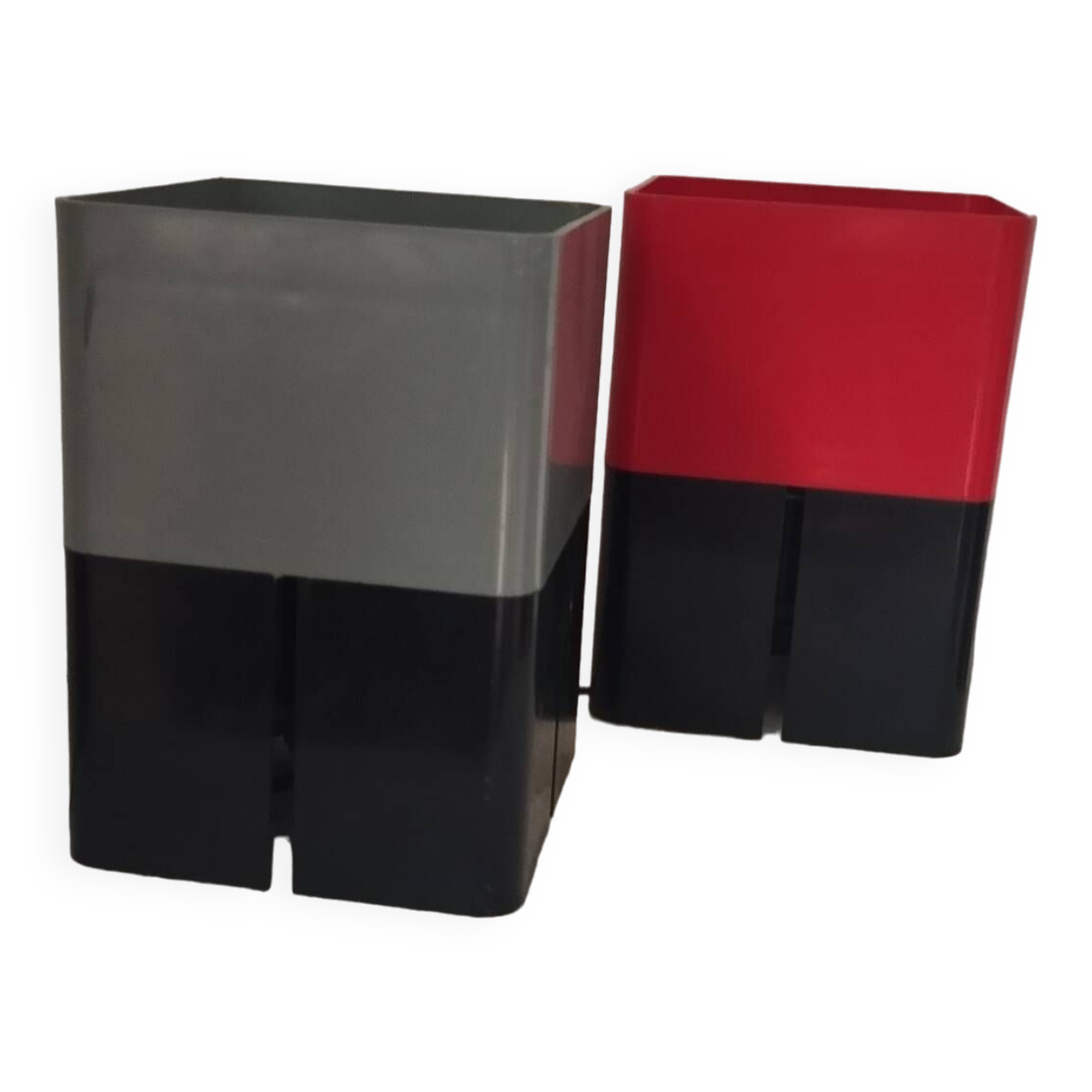 Pair of designer plastic lamps from the 70s