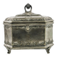 Rococo sugar bowl, silver-plated brass, Norblin, Poland, early 20th century