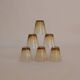 Set of 6 amber glasses