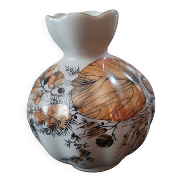 Vase en porcelaine Lomonossov dorée, Russie années 1950-70