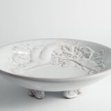Art Deco White Earthenware Mermaid Bowl "300" by Mari Simmulson for Upsala-Ekeby
