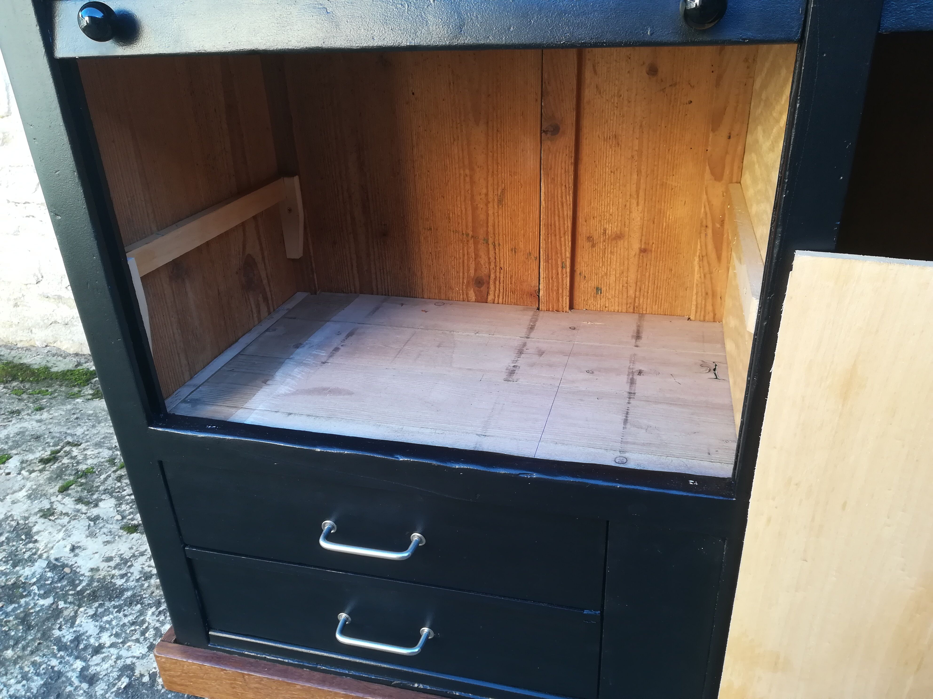 Meuble de métier en bois