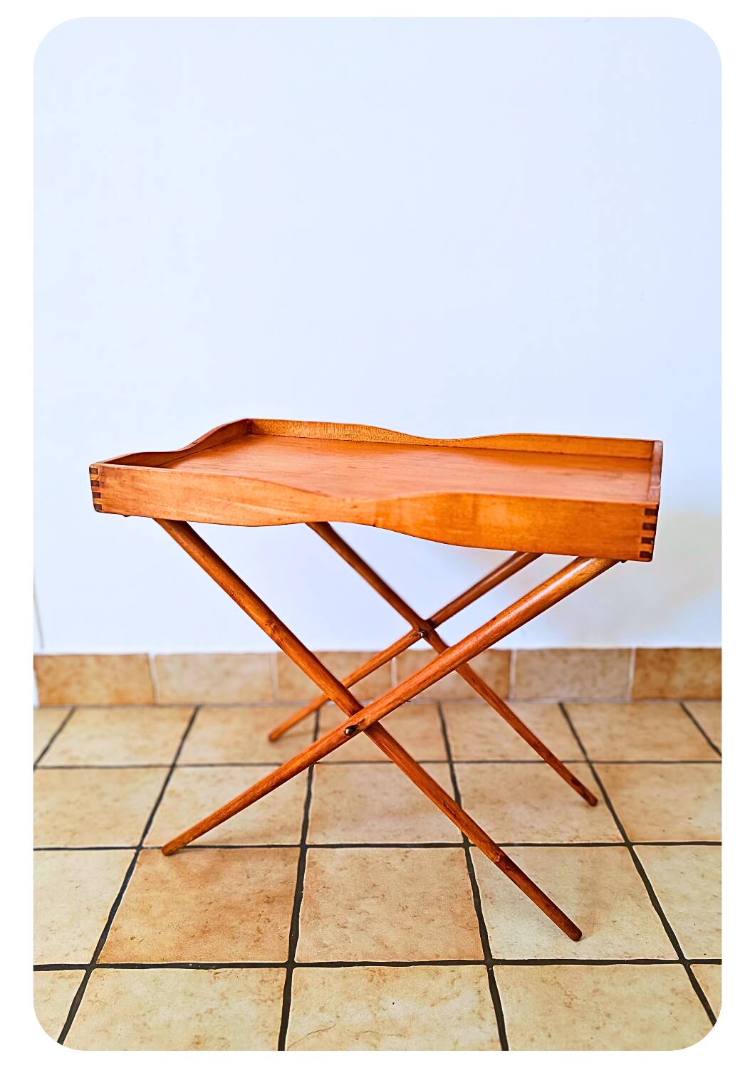 Table à plateau pliante en bois moderne du milieu du siècle