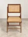 Vintage folding chair in wood and cane – 1960s/70s