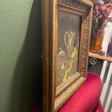 Oil on wood old frame