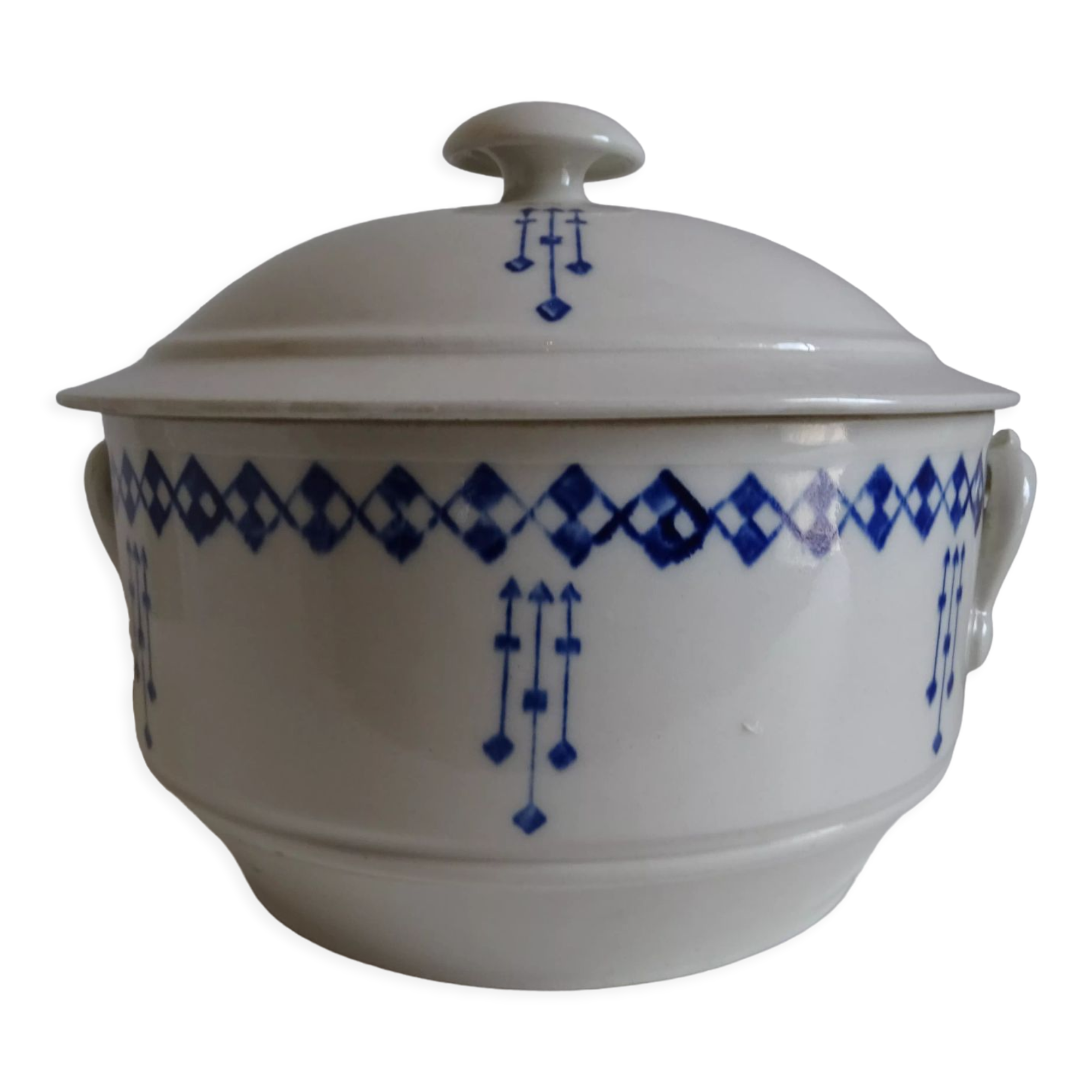 Old earthenware tureen of Saint Uze France