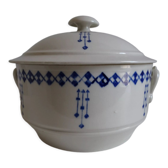 Old earthenware tureen of Saint Uze France