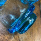 Six verres en verre bleu turquoise