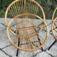 Pair of children's armchairs in rattan from the 1960s.