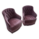 Lot de 2 fauteuils crapaud vintage 