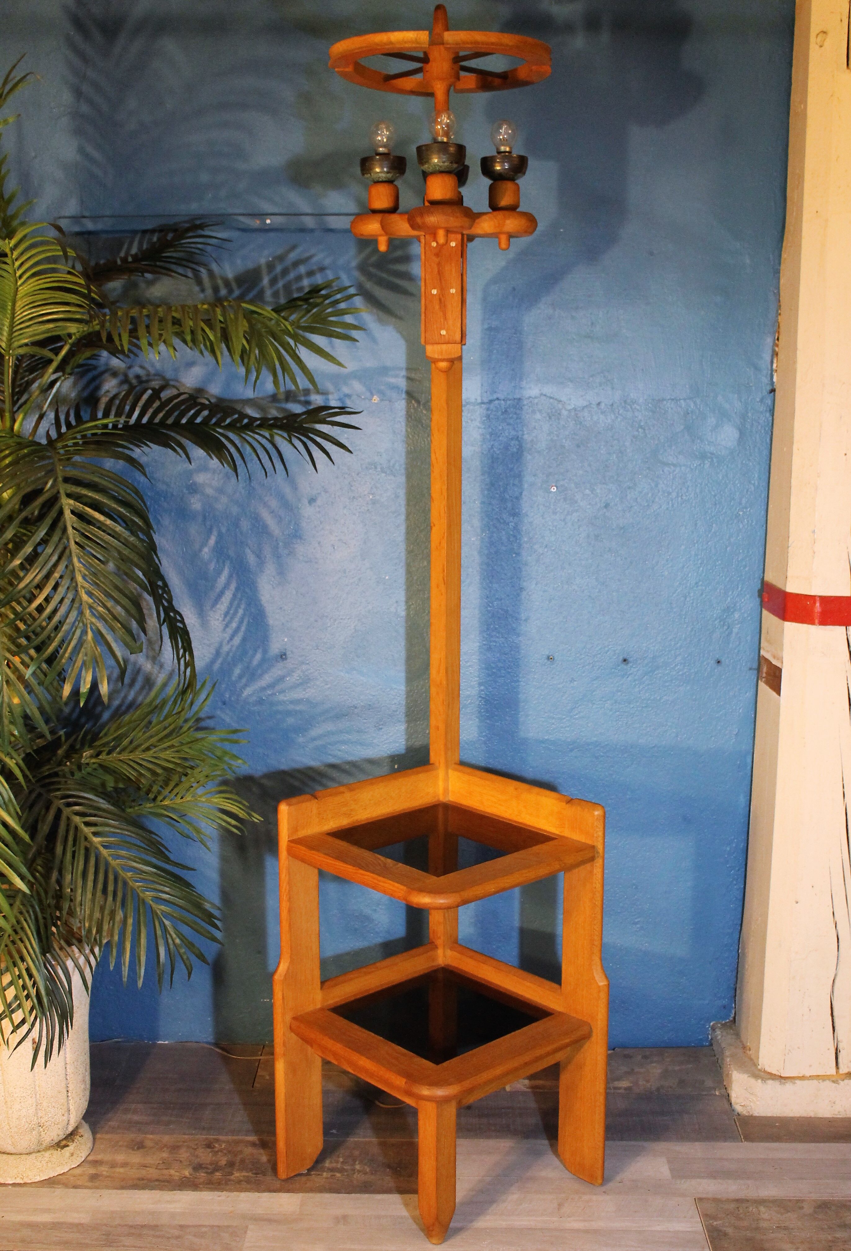 Floor lamp Guillerme & Chambron 1960