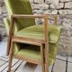 Paire fauteuil vintage style scandinave
