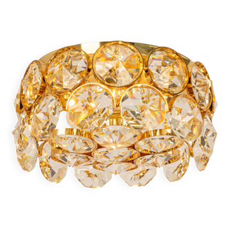 Recessed ceiling lamp, crystal glass design Palwa, Germany, 1970s