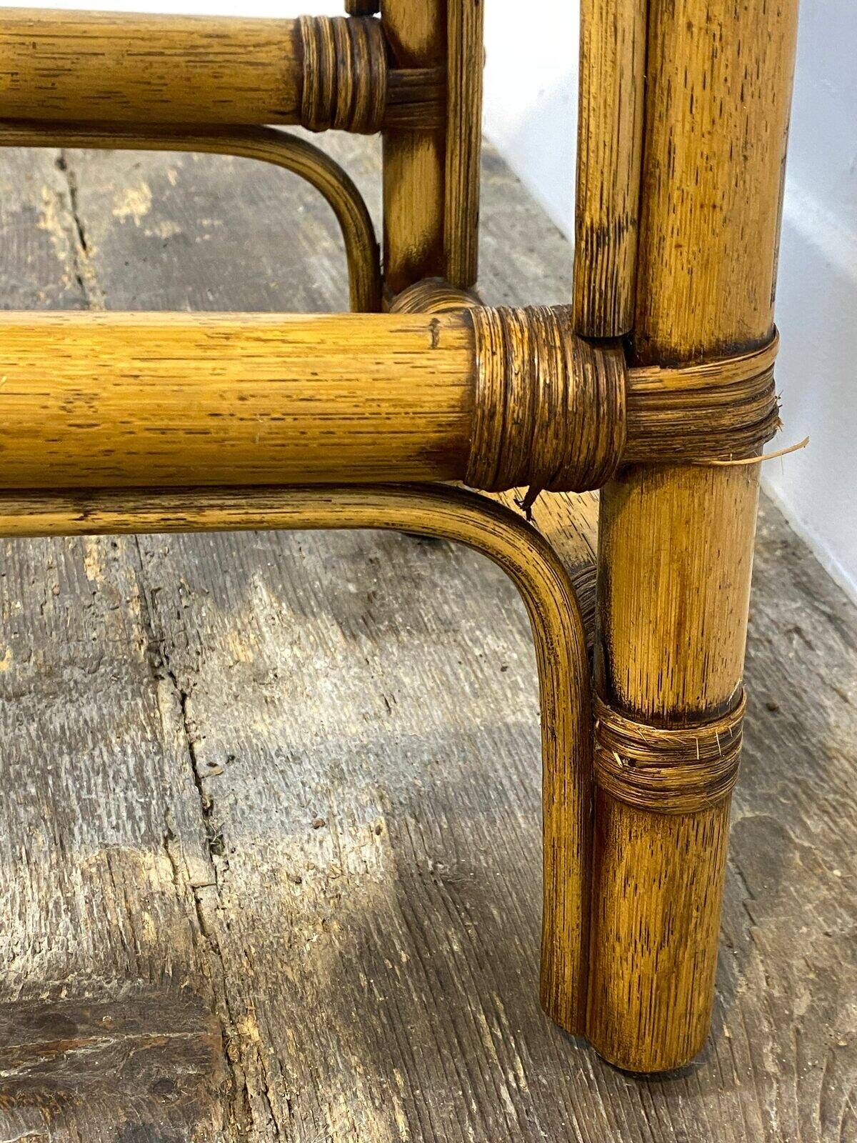 Rattan and cane stool, seaside spirit, mid-20th century.
