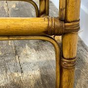 Rattan and cane stool, seaside spirit, mid-20th century.
