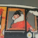 Two mirror frames Art-Deco style, silkscreened " Monte-Carlo " - France - 70's