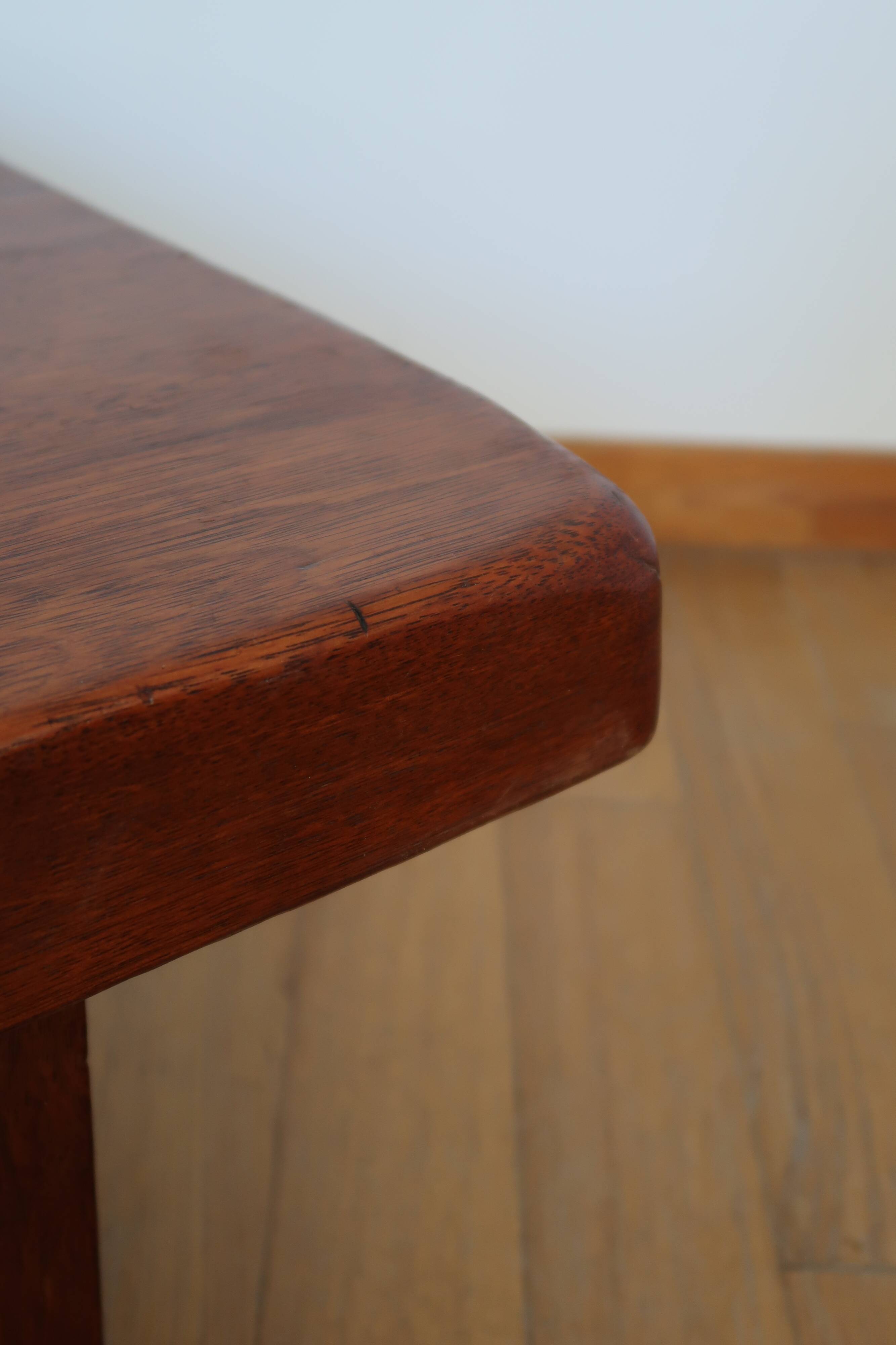 Brutalist coffee table in solid oak