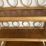 Rattan wall shelf 70s