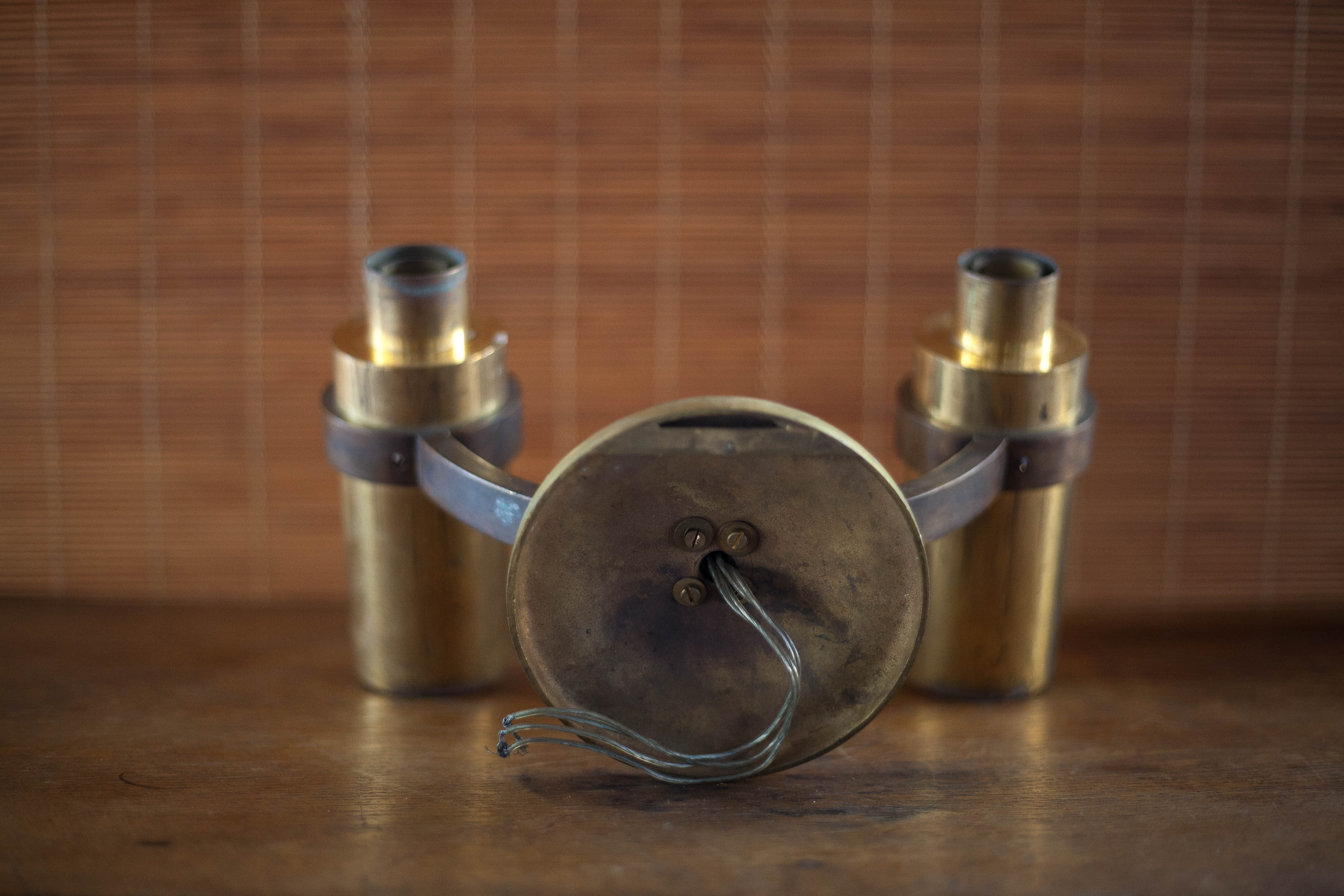 Vintage bronze wall lamp