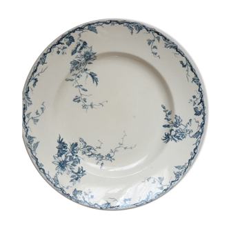 Old blue Passiflora dish - KG Lunéville