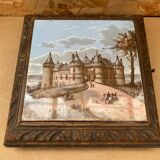 Ancien dessous de plat musical céramique peinte château chaumont/loire