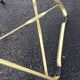 Lot of 4 golden folding chairs green velvet