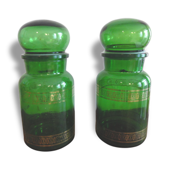 Two vintage apothecary jars