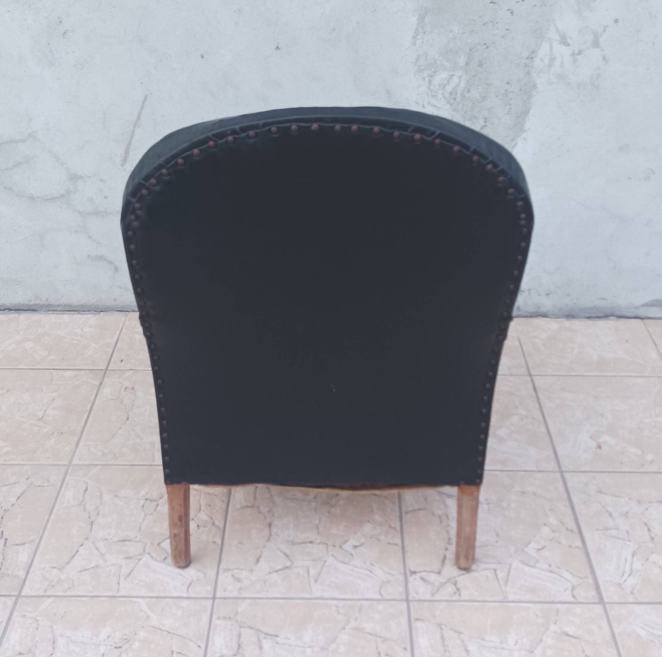 Art Deco period leather armchair