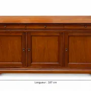French buffet sideboard in solid fruitwood in Louis-Philippe style.