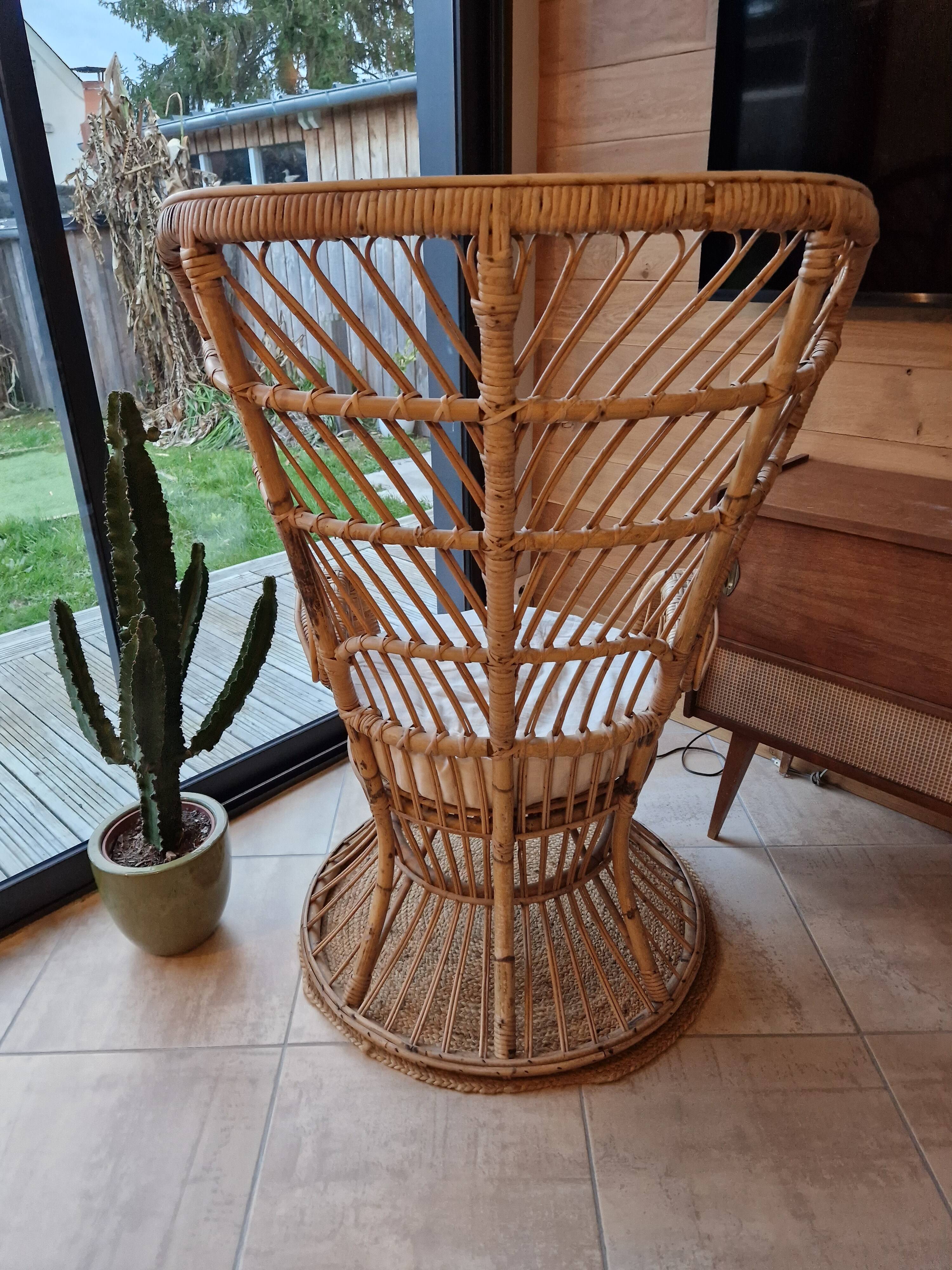 Gio Ponti wicker armchair