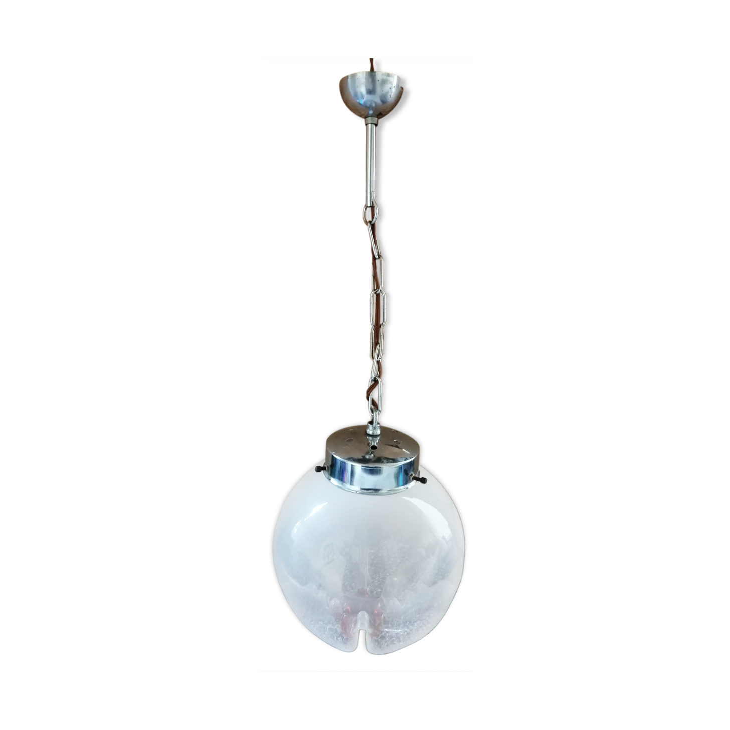 Suspension globe verre Mazzega Murano 70'