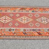 Tapis Kilim d'Orient Shiraz Gashgaï Ancien :   1.50 X 2.85 Mètres -