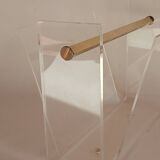 Acrylic magazine rack by David Lange
