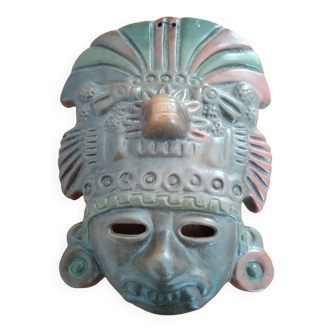 Masque Aztèque terre cuite Mexique